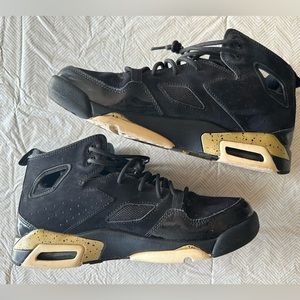 Nike Air Jordan Fight Club 91‎ Youth 6.5 Black Gold Basketball Shoe Unisex Boys